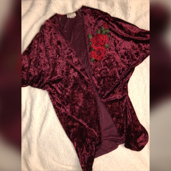 Velour cover up/kimono - Picture 1 of 4